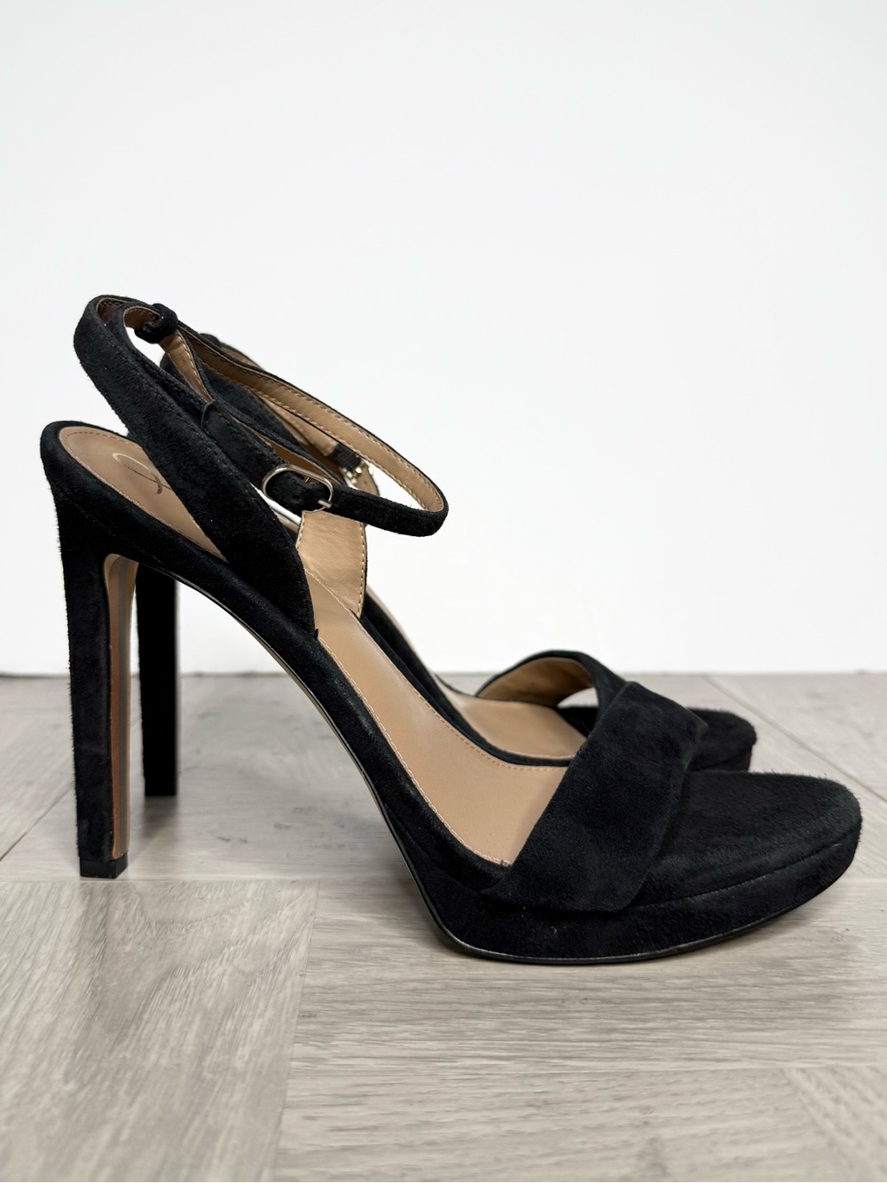 Sam Edelman Jade Black Suede Heeled Sandal 10M